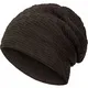 Compagno warm gefütterte Wintermütze Beanie Strickmütze Hat Herren Damen Mütze Haube Einheitsgröße, Farbe:Braun