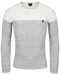 Carisma Herren - Strickpullover 7288 Streetwear Menswear Autumn/Winter Knit Knitwear Sweater CARISMA Fashion- Gr. M, Ecru