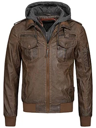 Indicode Herren Aaron Jacke, Braun (Dark Brown 020), Medium