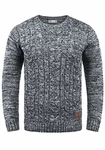 !Solid Philemon Herren Winter Pullover Strickpullover Grobstrick Zopfstrick mit Rundhalsausschnitt Insignia Blue (1991)
