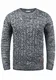 !Solid Philemon Herren Winter Pullover Strickpullover Grobstrick Pullover Zopfstrick mit Rundhalsausschnitt, Größe:M, Farbe:Insignia Blue (1991)