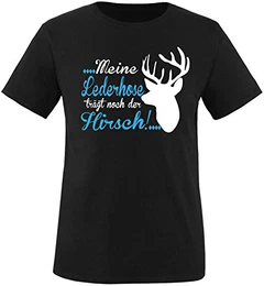 Luckja Meine Lederhose trägt noch der Hirsch Herren Rundhals T-Shirt