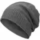 Compagno gefütterte Wintermütze für Herren und Damen Mütze Beanie Haube Einheitsgröße Strickmütze, Farbe:Grau