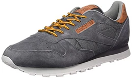 Herren Classic Leather Ol Sneakers, Grau (Ash Grey / Steel / Hrzblue / Semislrgold / Ginger), 45 EU