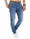 Jack & Jones Herren Slim Fit Jeans Denim Used Look (W32 L32, Blue Denim)