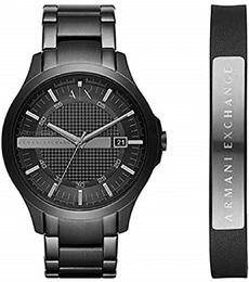 Herren Analog Quarz Uhr mit Edelstahl Armband AX7101