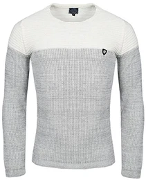 Carisma Herren - Strickpullover 7288 Streetwear Menswear Autumn/Winter Knit Knitwear Sweater CARISMA Fashion- Gr. S, Ecru