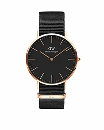 Classic Cornwall, Schwarz/Roségold Uhr, 40mm, NATO, für Herren