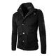 West See Herren Männer Jacke Militär Freizeitjacken Feldjacke Mantel Herrenjacke (S, Schwarz)