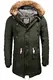 !Solid Herren Probert Parka Kapuze Winter-Mantel Outdoor Alaska Geographical Winter-Jacke Grün L