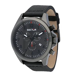 Herren Chronograph Quarz Uhr mit Leder Armband R3271690026