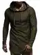 Leif Nelson Herren Kapuzenpullover Slim Fit Baumwolle-Anteil Basic weißer Männer Hoodie Kapuzenshirt Pulli Langarm Jungen schwarzer Pullover-Shirt mit Kapuze LN6300 Khaki Medium