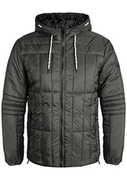 Santiago Herren Steppjacke Übergangsjacke Jacke mit Kapuze, Größe:M, Farbe:Raven Grey (75112)