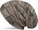 styleBREAKER warme Feinstrick Checked Beanie Mütze mit Flecht Muster und sehr weichem Fleece Innenfutter, Unisex 04024090, Farbe:Beige-Grau