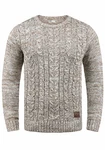 !Solid Philemon Herren Winter Pullover Strickpullover Grobstrick Zopfstrick mit Rundhalsausschnitt Dune (5409)