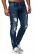 Tazzio Herren Jeans im Destroyed Look 16525 blau 32/30