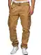 Indicode Herren William Cargohose aus Baumwolle m. 7 Taschen inkl. Gürtel   Outdoorhose Amber M
