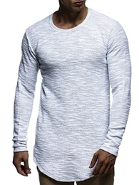 Herren Pullover Rundhals-Ausschnitt Schwarzer Männer Longsleeve dünner Pulli Sweatshirt Langarmshirt Crew Neck Jungen Hoodie T-Shirt Langarm Oversize LN6298 Grau Medium