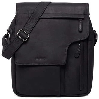LEABAGS Umhängetasche Amsterdam Schwarz
