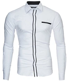 Herren Hemd London, Weiß (M)