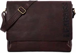 LEABAGS Oxford Umhängetasche Leder Laptoptasche 15 Zoll Merlot