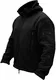 TACVASEN Herren Fleecejacke Military Outdoor Winddichte Jacke mit Kapuze- Gr. M, Schwarz