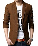 Allthemen Sakko Herren Jackett Sportlich Slim Fit Freizeit Blazer Rot