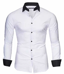 Herren Hemd Mailand, Weiß (M)