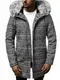 OZONEE Herren Mantel Wintermantel Trenchcoat Jacke Übergangsjacke Coat Winter Herbst Lang Warm Stehkragen Reverskragen Elegant Klassischer Outdoor Gepolstert 777/6873P M