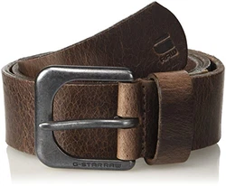 G-STAR RAW Herren Zed Gürtel Braun/Schwarz Metall