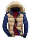 ZongSen Herren Mit Kapuze Wintermantel Outdoorjacke Winterjacke Kaki Blau M