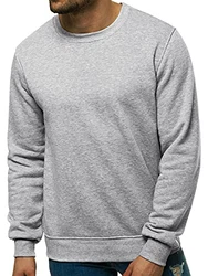 OZONEE Herren Sweatshirt Pullover J. Style 2001 GRAU (2001-10)