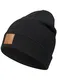 Occulto Leatherpatch Winter Mütze Beanie (Black)