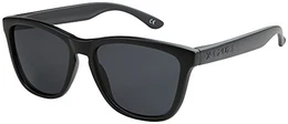 9-002 Nerd Sonnenbrillen polarisiert Style Stil Retro Vintage Retro Unisex Herren Damen Männer Frauen Brille - schwarz matt/schwarz