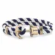 PAUL HEWITT Anker Armband Herren PHREP - Anker Armband Nylon (Marineblau und Weiß), Segeltau Armband Männer mit Anker Schmuck aus Messing