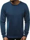 OZONEE Herren Sweatshirt Pullover Langarm Farbvarianten Langarmshirt Pulli ohne Kapuze Baumwolle Baumwollemischung Classic Basic Rundhals-Ausschnitt Sport J. Style 2001-10 XL DUNKELBLAU