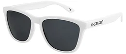 9-016 Nerd Sonnenbrillen polarisiert Style Stil Retro Vintage Retro Unisex Herren Damen Männer Frauen Brille - weiß matt LS/schwarz