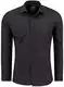 J''''S FASHION Herren-Hemd - Vergleichssieger 2019* - Slim-Fit - Langarm-Hemd - Bügelleicht - EU Größen: S bis 6XL - Schwarz M