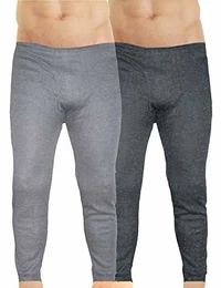 Herren Thermounterhose 2er Pack grau Winter Leggings Größe XXL