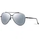 SIPLION Herren Pilotenbrille Polarisierte Sonnenbrille 8002-Silver