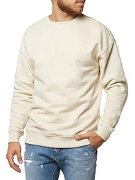 Herren Crewneck Sweatshirt, Off-white (Sand 208), M EU