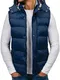 BOLF Herren Weste Bodywarmer Steppweste Daunenweste Funktionsweste Vest Ärmellose Sportweste Kapuzenweste Wärme Freizeit Outdoor Slim Fit Modellauswahl FREESTEP K114 Dunkelblau M [4D4]