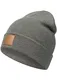 Occulto Leatherpatch Winter Mütze Beanie (Charcoal)