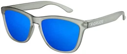® 9-037 X0 Nerd Sonnenbrillen polarisiert Style Stil Retro Vintage Retro Unisex Herren Damen Männer Frauen Brille Nerdbrille - grau-transparent matt LW/blau verspiegelt