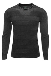 Herren Strickpullover Pullover Langarm (L, Anthra 1101)