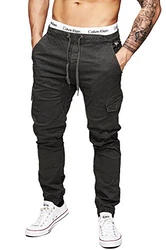 Indicode Herren Levi Cargo Hose Raven