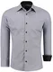 J''''S FASHION Herren-Hemd - Vergleichssieger 2019* - Slim-Fit - Langarm-Hemd - Bügelleicht - EU Größen: S bis 6XL - Grau M