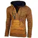 Kapuzenjacke Herren Winter Top Kapuzenpullover Reißverschluss Pulli Sweatshirt Jacke BB-277 Neu, Farbe:Camel, Größe:M