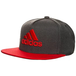 Herren X Flat Mütze, Dark Grey Heather/Red/Dark Grey, OSFM
