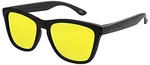 X-CRUZE Nerd Sonnenbrillen polarisiert Style Retro Vintage Unisex (9-002) schwarz matt/gelb verspiegelt (9-012)